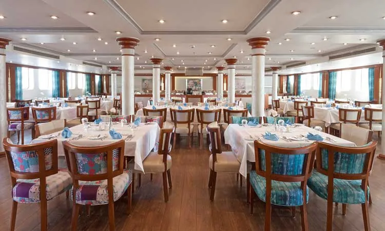 Restaurant aboard the MS Acamar Nile Cruise Nile cruise